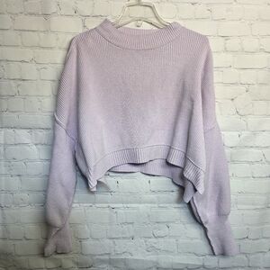 Free People Lilac Cowl Neck Sweater